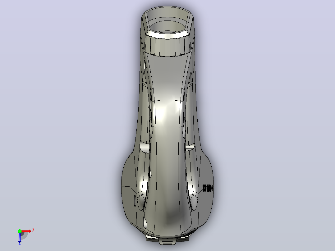 DC电动汽车充电器连接器插头俯视图