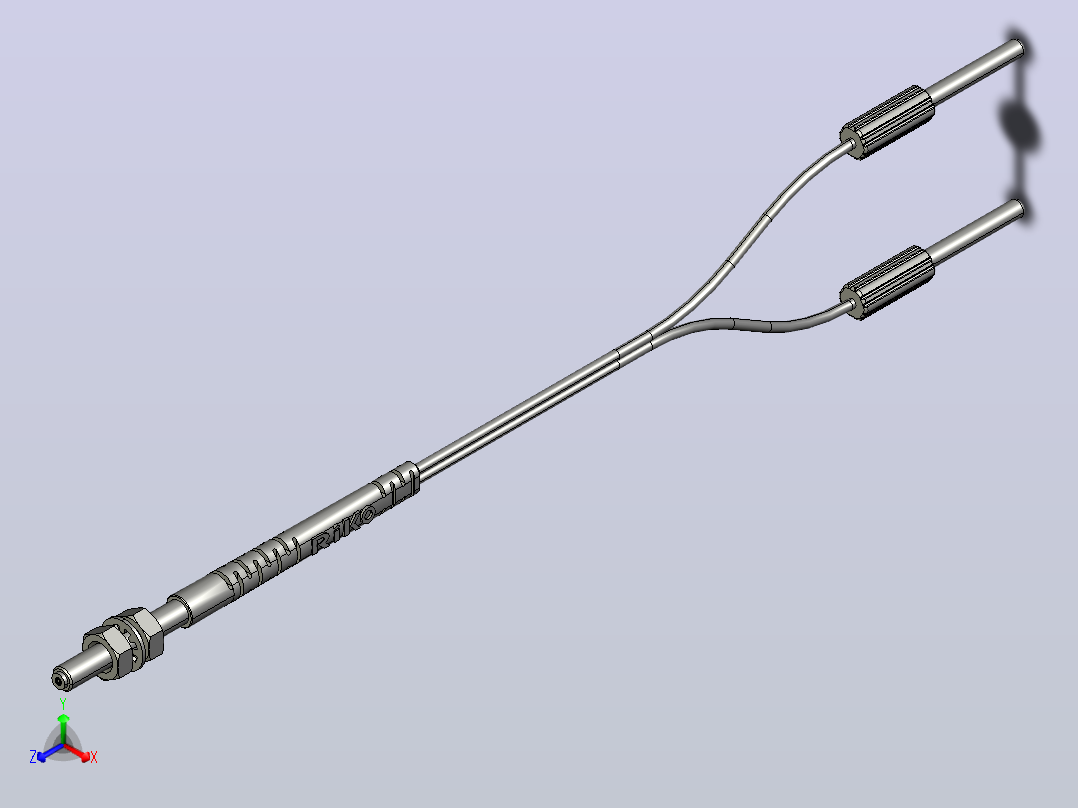 52种光纤传感器3D模型主视图
