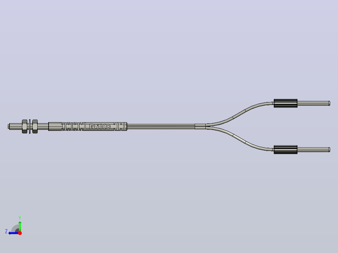 52种光纤传感器3D模型右视图
