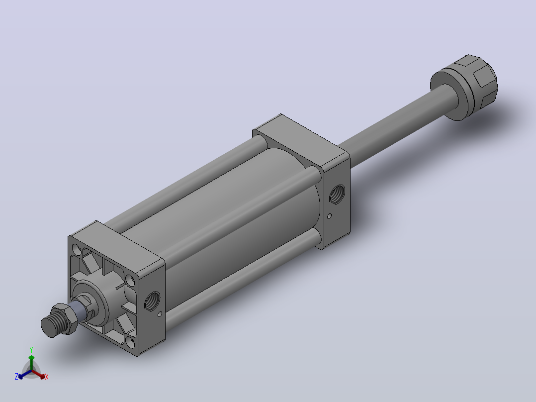 SUJ双轴复动行程可调型气缸SUJ63×125-30---CS1U正等轴测图