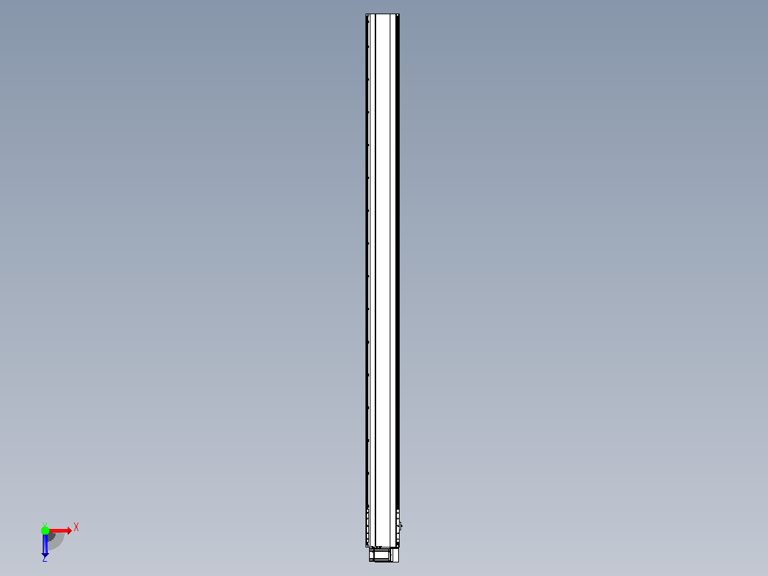 皮带直线轴半封闭可选导轨TPA-HNB-202D-140-L2900-RU-C-P75-N3俯视图