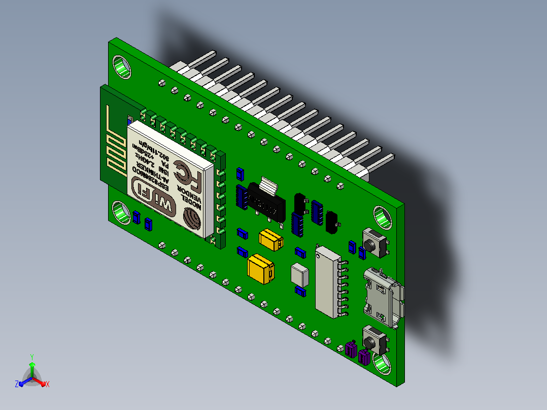nodemcu esp 8266 v3 lua ch 340 wifi开发板12主视图