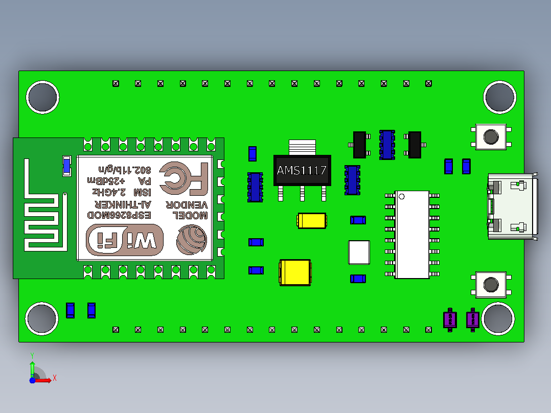 nodemcu esp 8266 v3 lua ch 340 wifi开发板12前视图