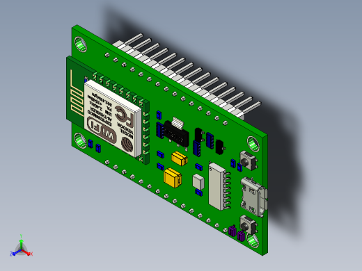 nodemcu esp 8266 v3 lua ch 340 wifi开发板12正等轴测缩略图