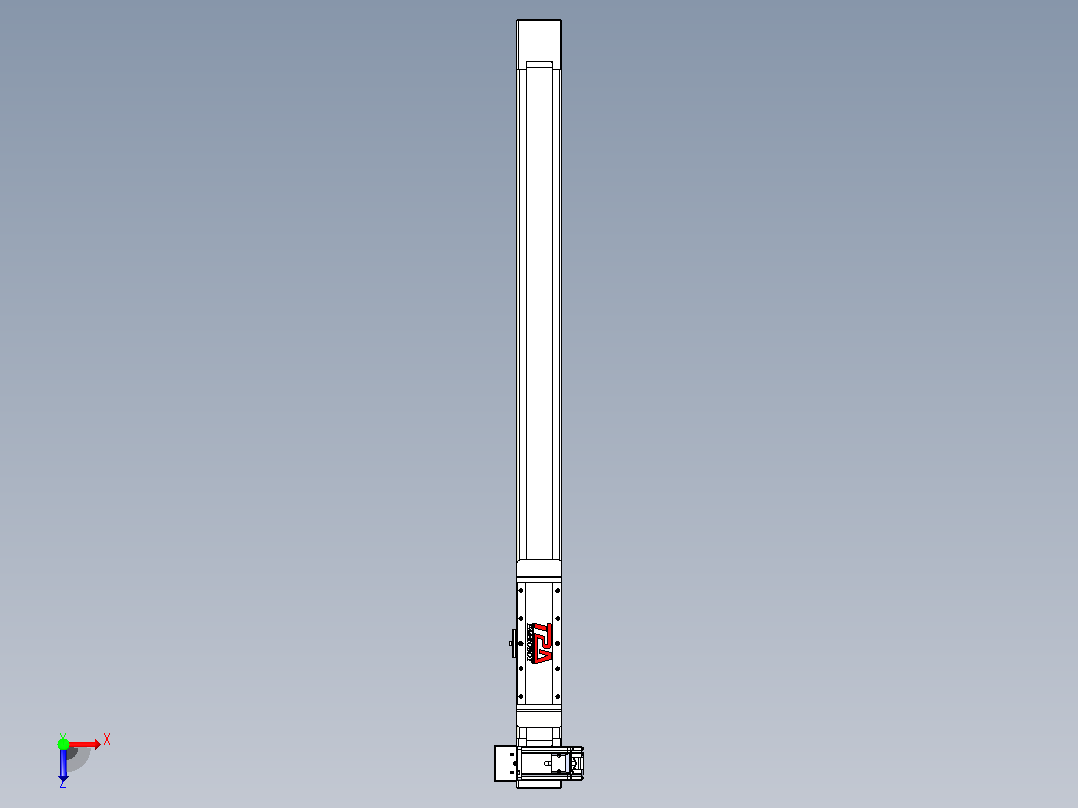伺服电机集成皮带传动直线执行器TPA-OCB-80-140-L850-LU-P40-N3俯视图