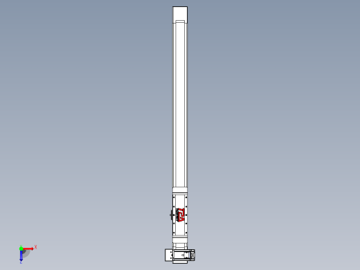 伺服电机集成皮带传动直线执行器TPA-OCB-80-140-L850-LU-P40-N3俯视缩略图