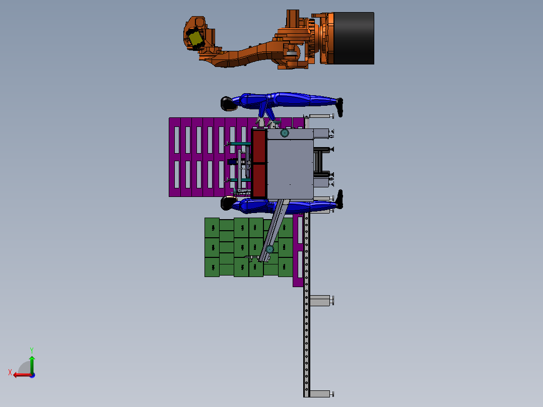 纸箱码垛机后视图