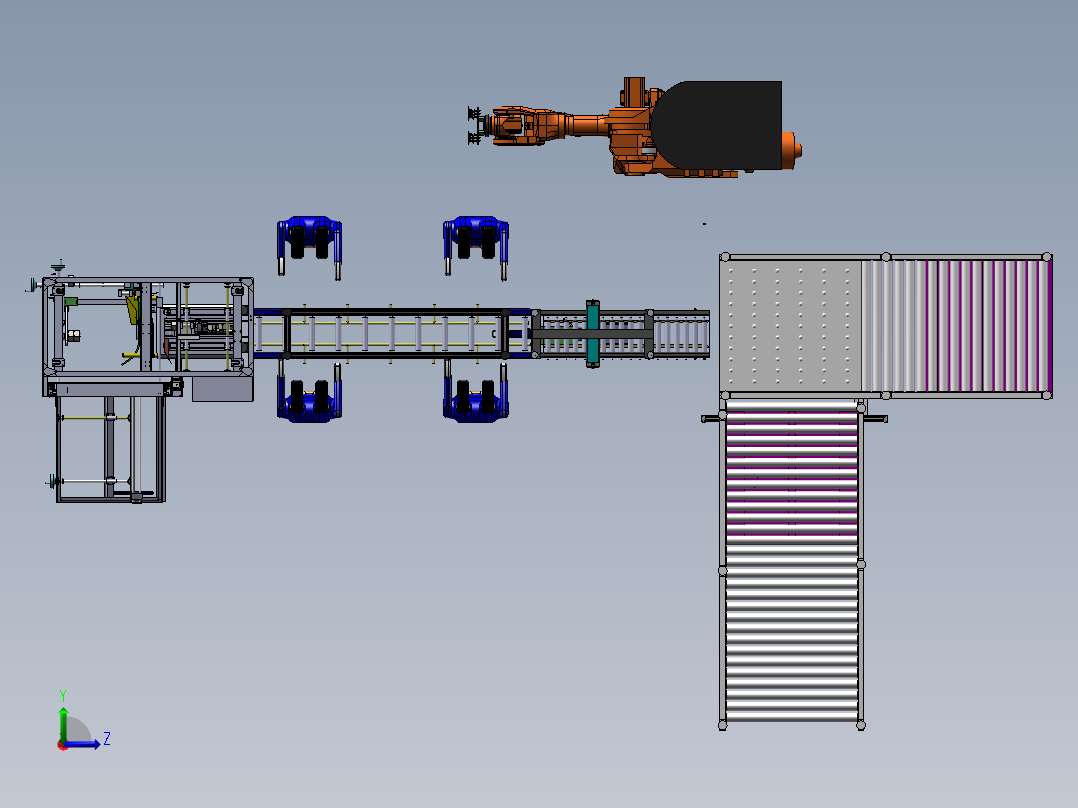 纸箱码垛机左视图