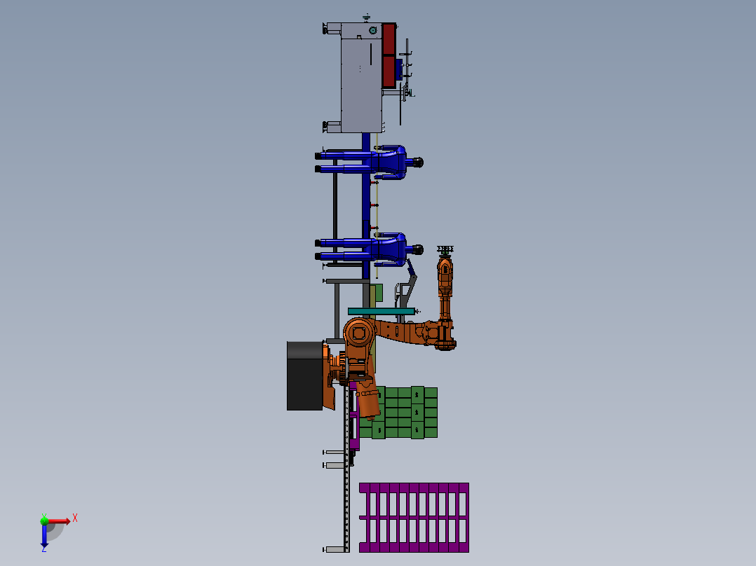 纸箱码垛机俯视图