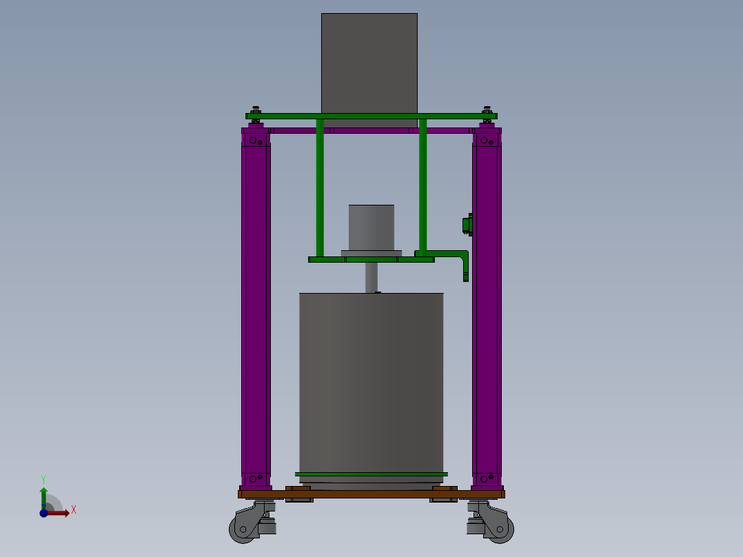 双立柱油脂加注机sw17可编辑前视图