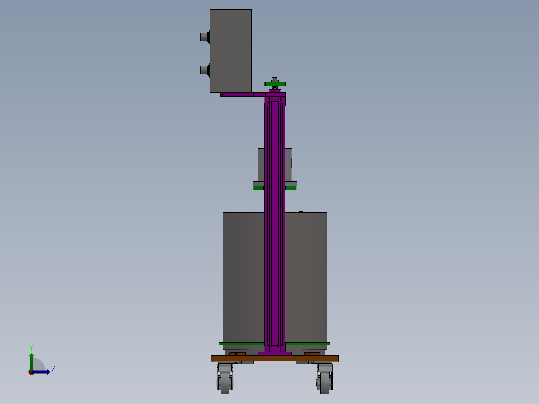 双立柱油脂加注机sw17可编辑左视图