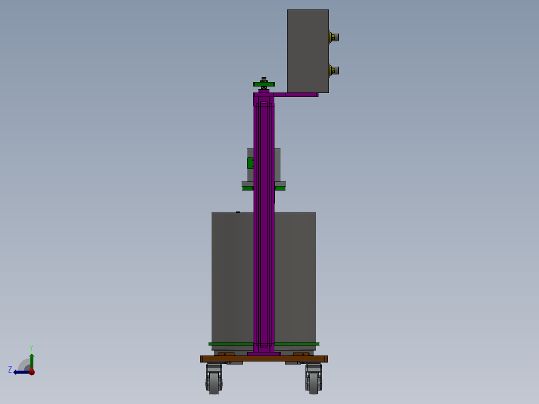 双立柱油脂加注机sw17可编辑右视图
