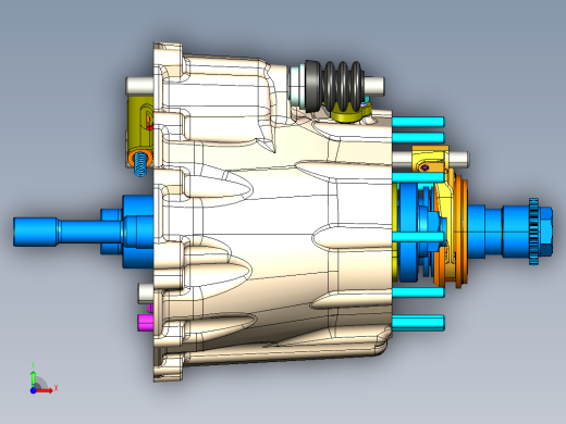 Gear Controls Layout齿轮控制装置3D数模图纸 STP格式前视缩略图