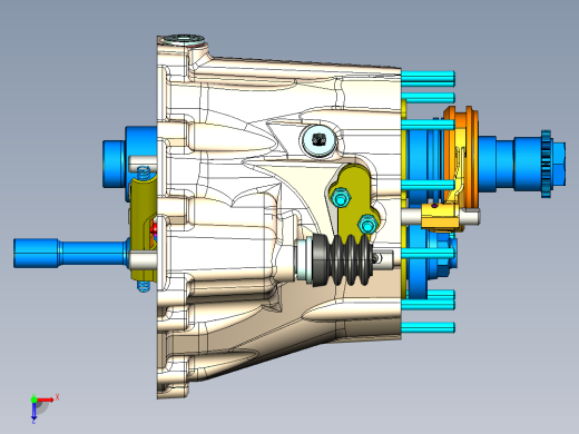 Gear Controls Layout齿轮控制装置3D数模图纸 STP格式俯视缩略图