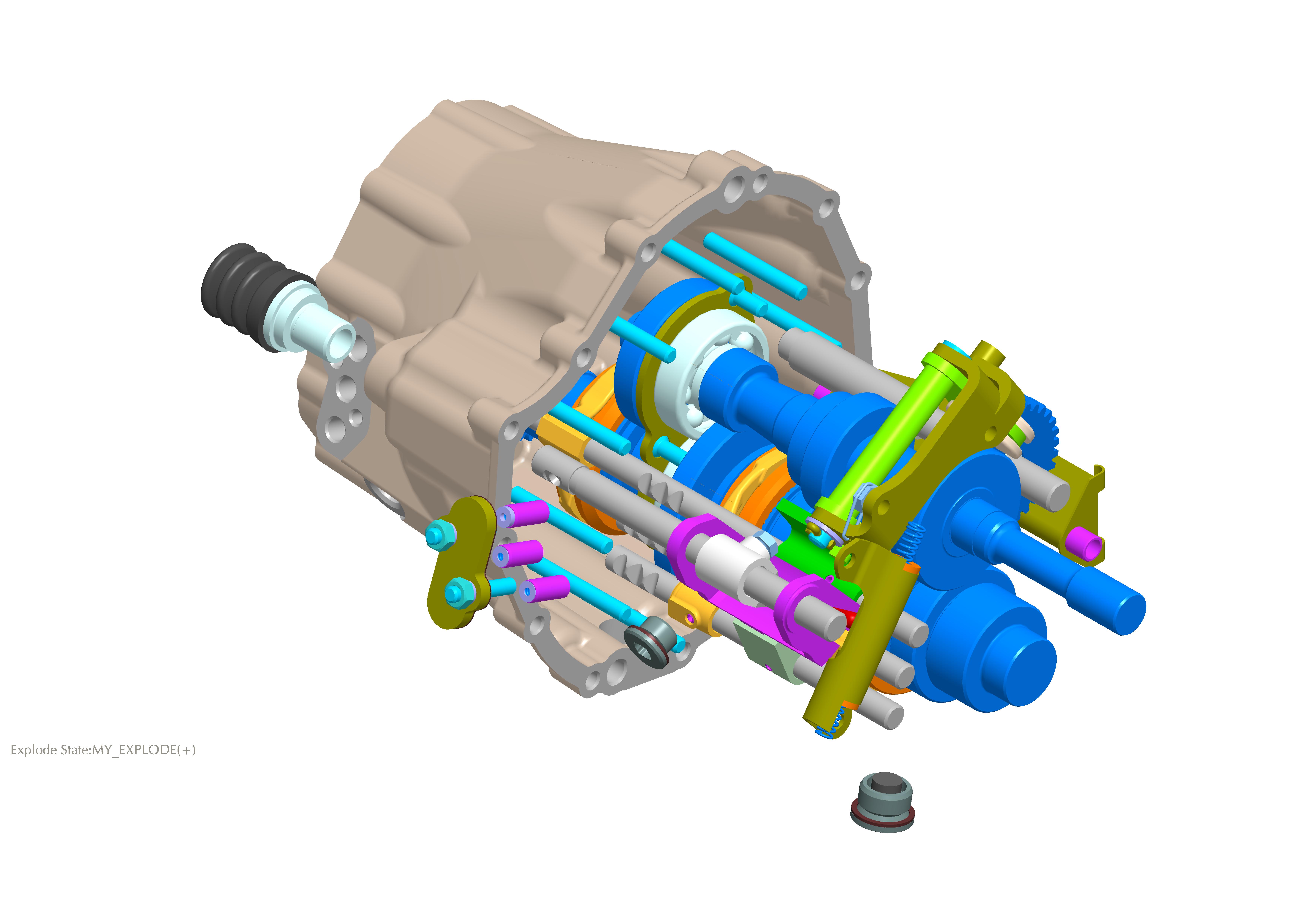 Gear Controls Layout齿轮控制装置3D数模图纸 STP格式