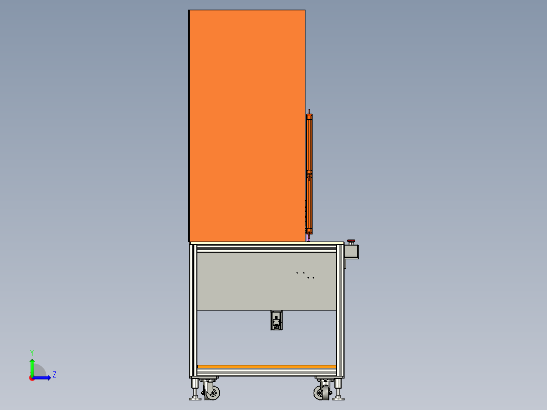 U375折叠力测试设备、沃尔沃车灯折叠力测试机3D模型左视图