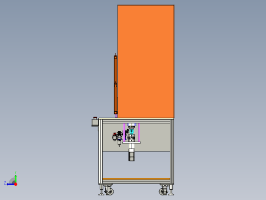 U375折叠力测试设备、沃尔沃车灯折叠力测试机3D模型右视缩略图