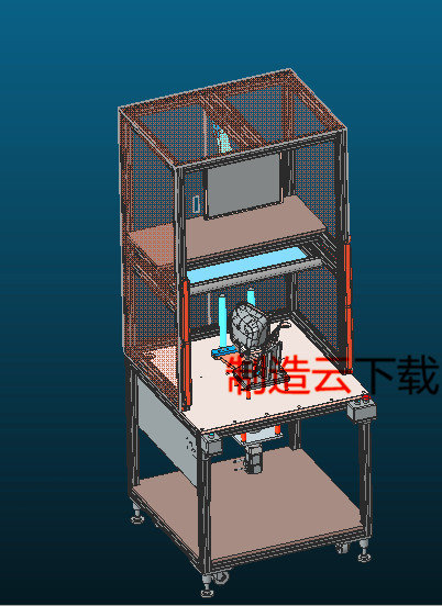 U375折叠力测试设备、沃尔沃车灯折叠力测试机3D模型缩略图