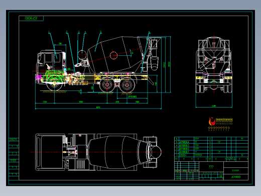 JGY9000搅拌车整车图