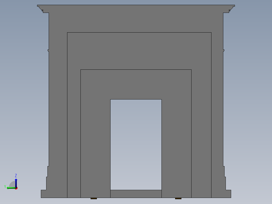 壁炉门SW2012左视图