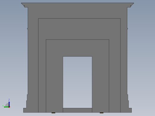 壁炉门SW2012左视缩略图