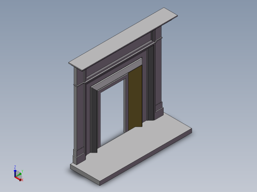 壁炉门SW2012正等轴测缩略图