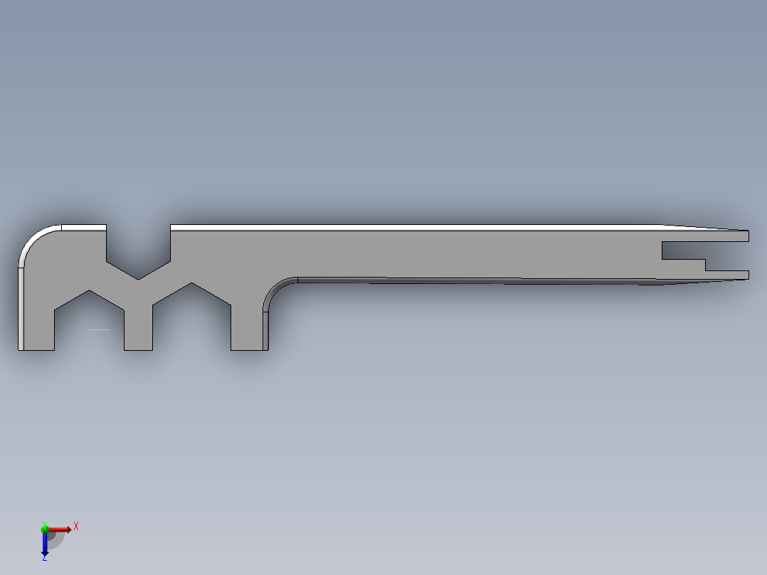 船厂用自制扳手俯视图