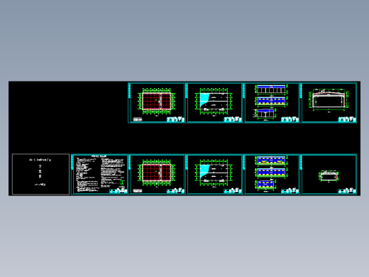 24米跨带行车钢结构车间全套图纸