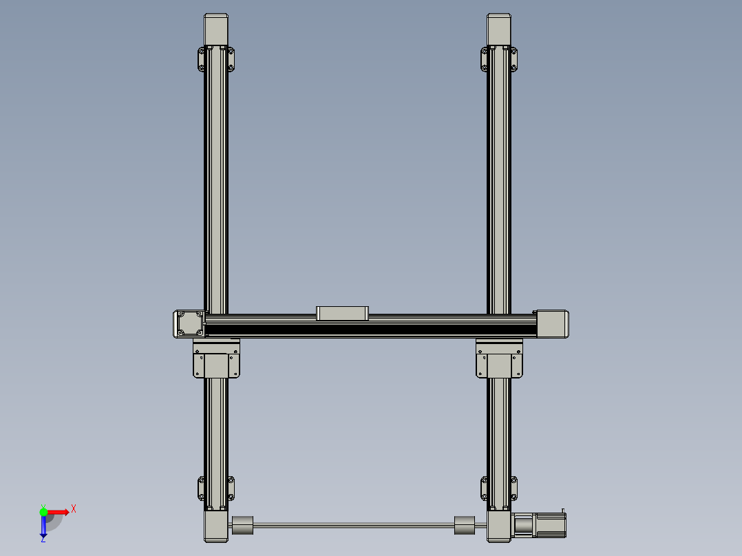 60模组XY工字型俯视图