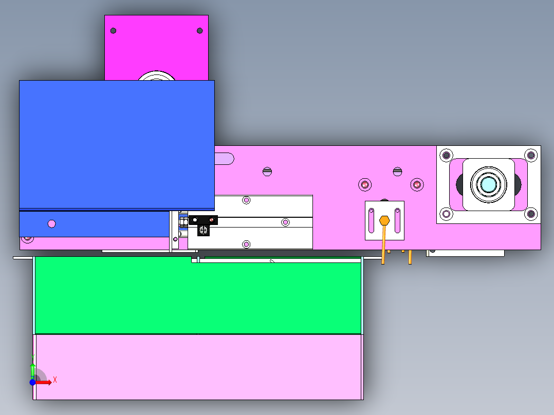 A17_带料斗供料包装类输送带前视图