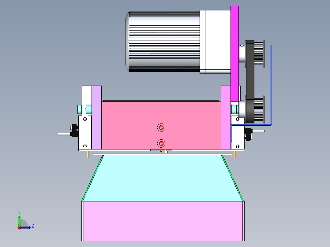 A17_带料斗供料包装类输送带左视图