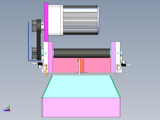 A17_带料斗供料包装类输送带右视缩略图