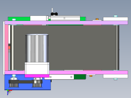 A17_带料斗供料包装类输送带俯视缩略图