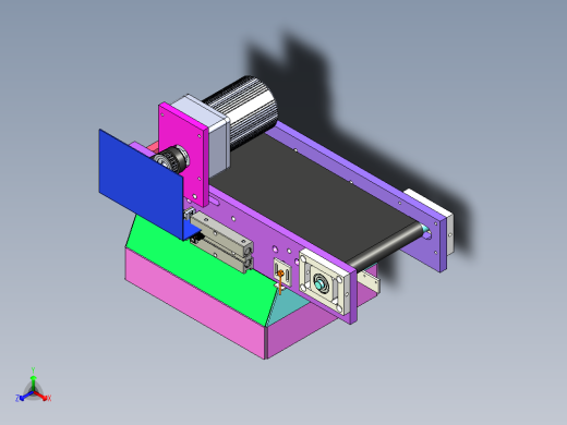 A17_带料斗供料包装类输送带正等轴测缩略图