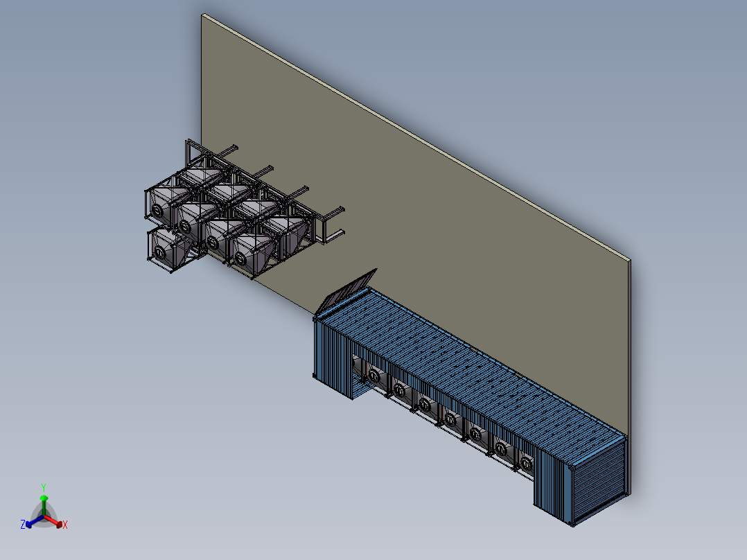 放电器设备布局设计正等轴测图