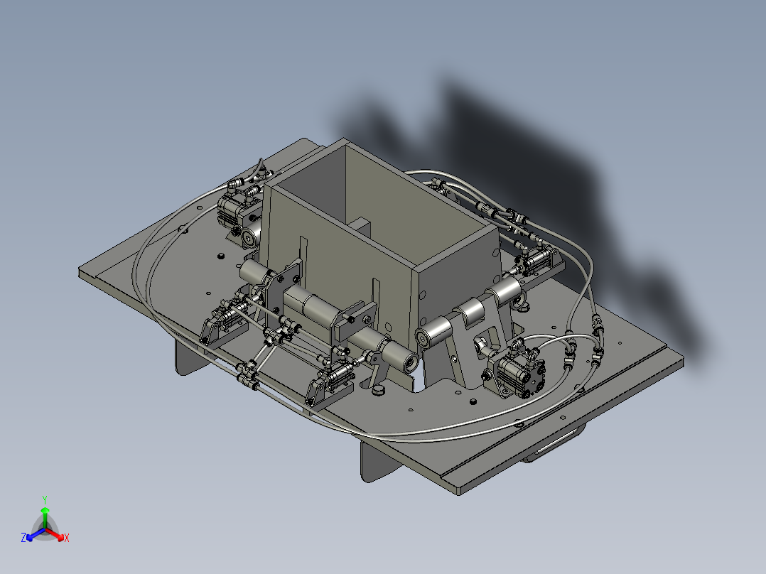 包装盒成型机设备正等轴测图