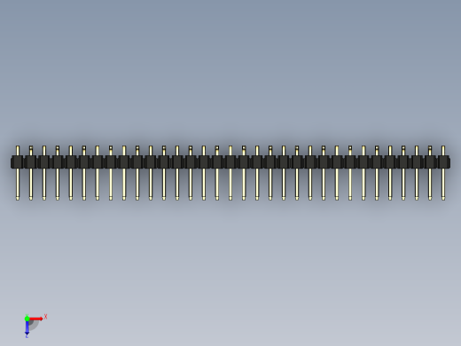 彩色公排针 100mil 2.54mm 系列-DS1022_black_33p_100mil_Type_SMT_R2_rev1.0俯视缩略图