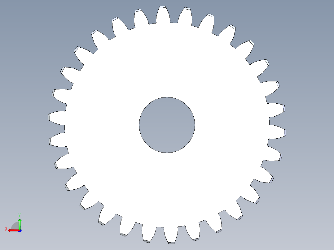 正齿轮-m0.8 20PA 30t Spur Gear后视图