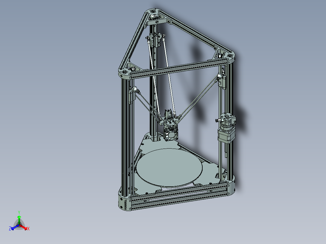 DIY三角洲-KosselFDM打印机三维模型