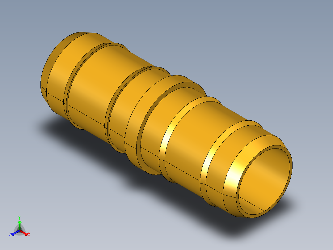 工业通用螺蚊管倒齿式工业硬管接头Union 22-8主视图