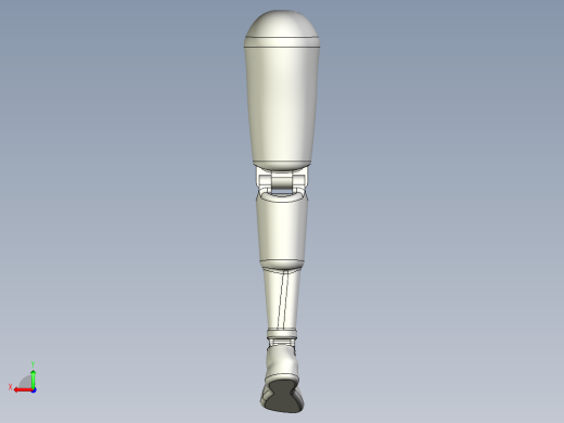 外骨骼腿假肢模型后视缩略图
