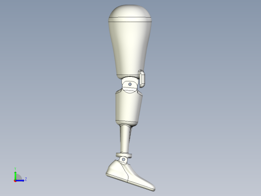 外骨骼腿假肢模型左视缩略图