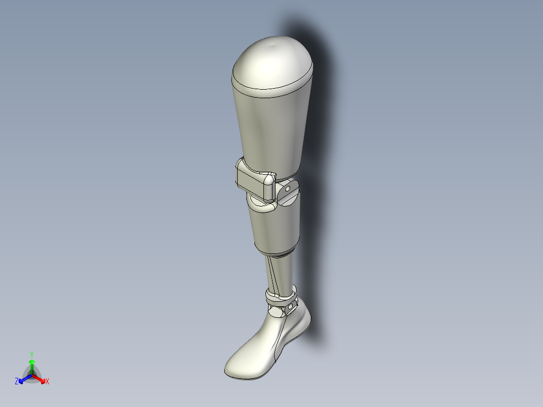 外骨骼腿假肢模型正等轴测图