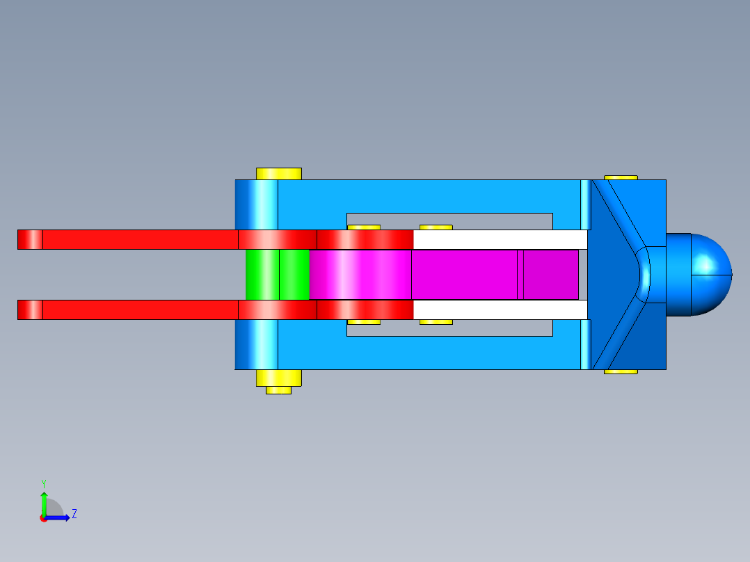 德克斯TUNKERS气缸数模T5-05BA左视图