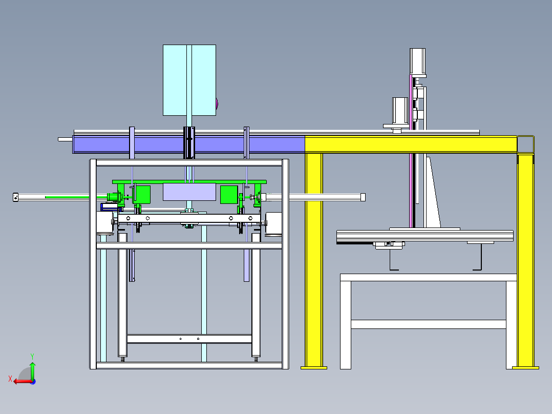地毯自动装箱机后视图