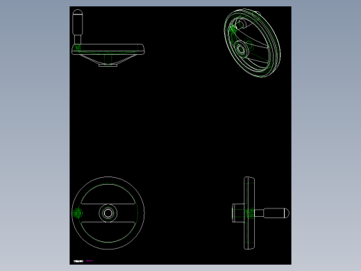 人體工學型二幅手輪ETW+IR-2D多系列多零件图纸模型