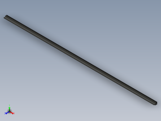 型材-BR 10 SLOT BRUSH STRIP KJNSTRIP10.STEP正等轴测缩略图
