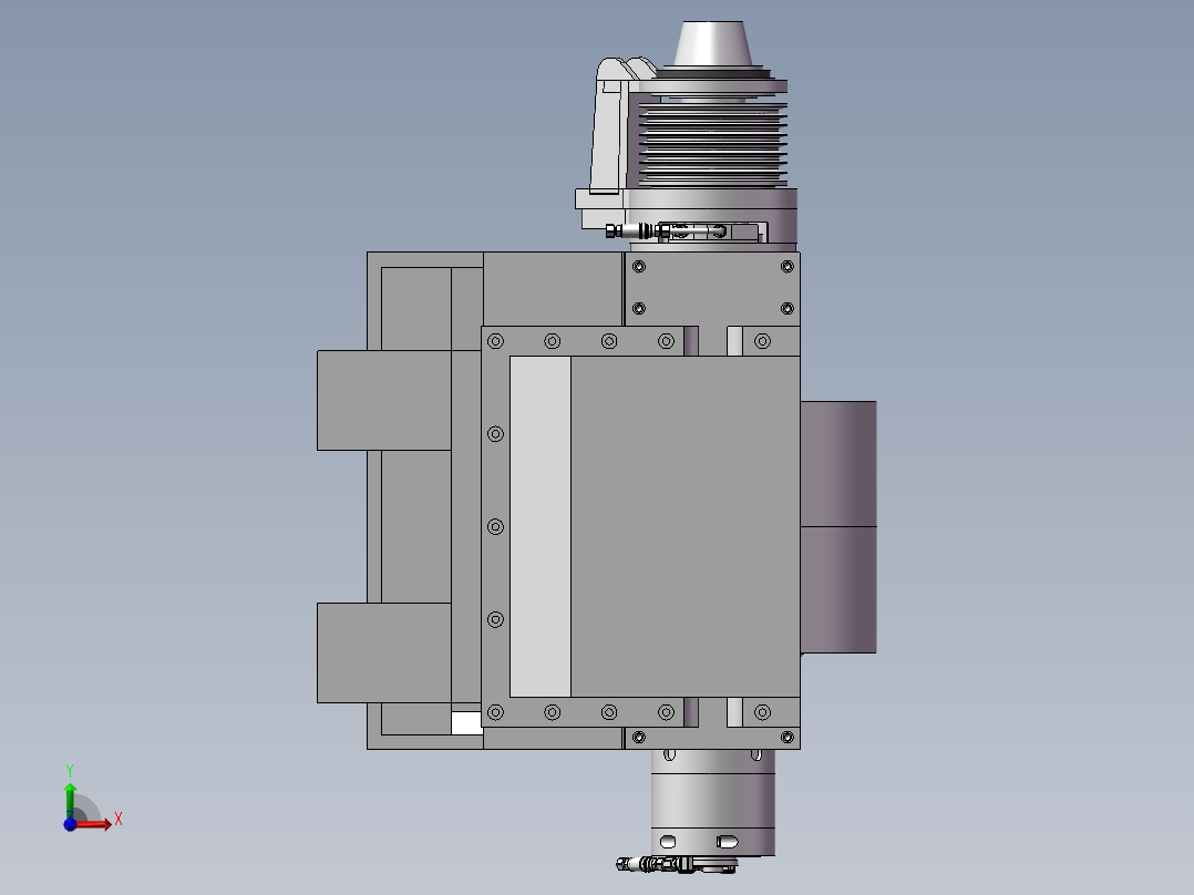 静压轴承式无心研磨机前视图