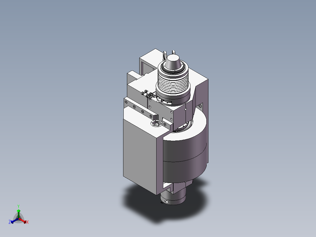 静压轴承式无心研磨机正等轴测图