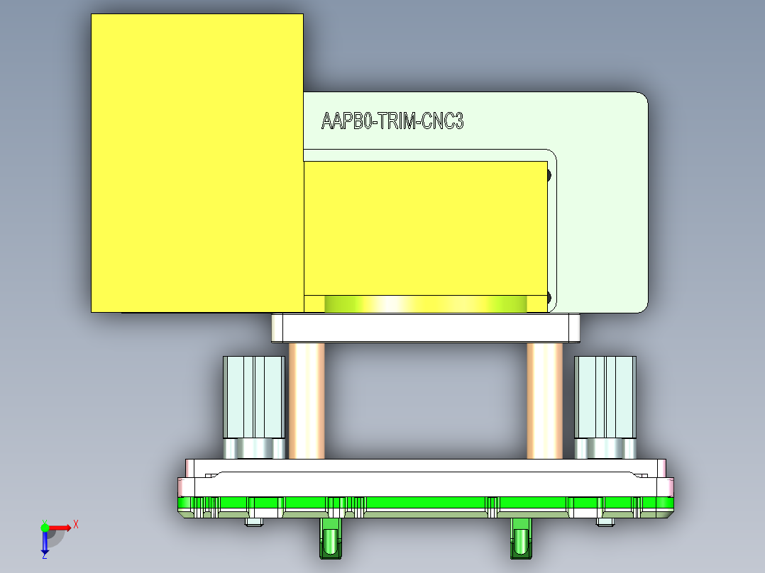 AAPB0-TRIM-笔记本CNC工装夹具三维模型CNC3-0302俯视图